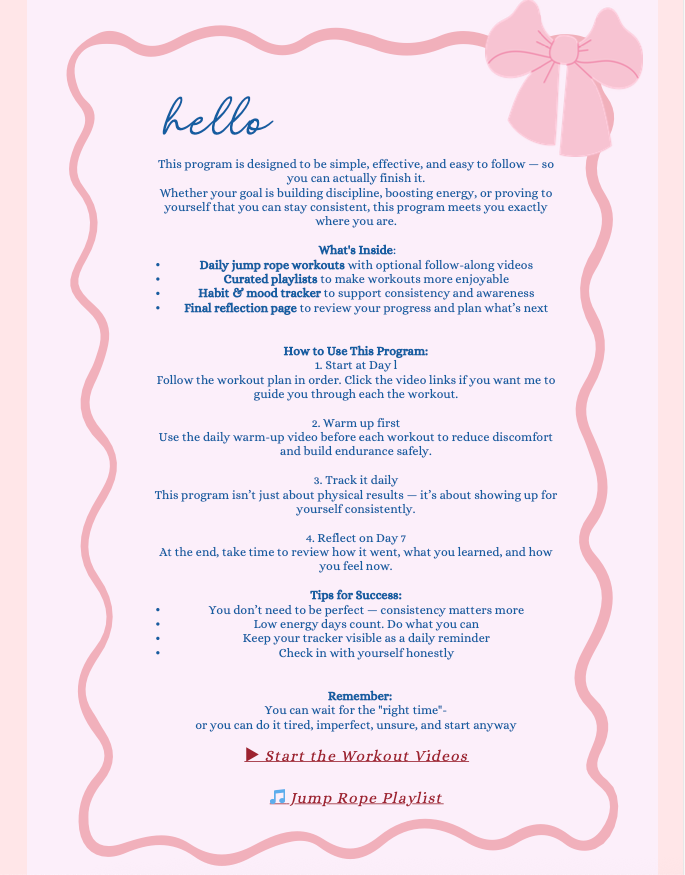 7-Day Beginner Jump Rope Program (Digital Program)